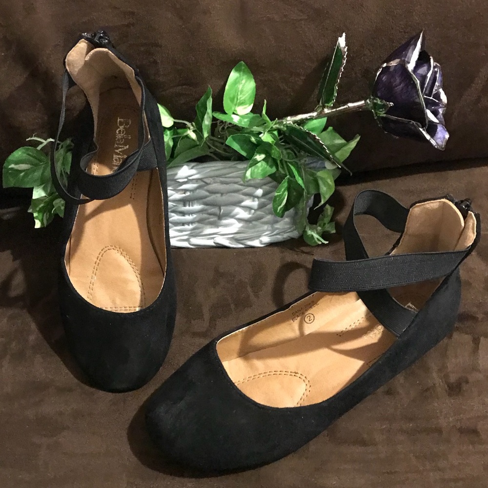 Bella Marie Black Suede Sandals - Picture 2 of 8